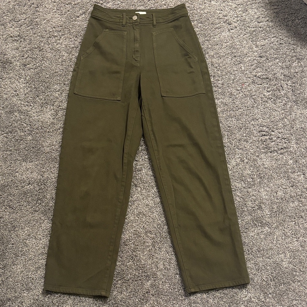 Wilfred Olive Straight Leg Trouser Pants